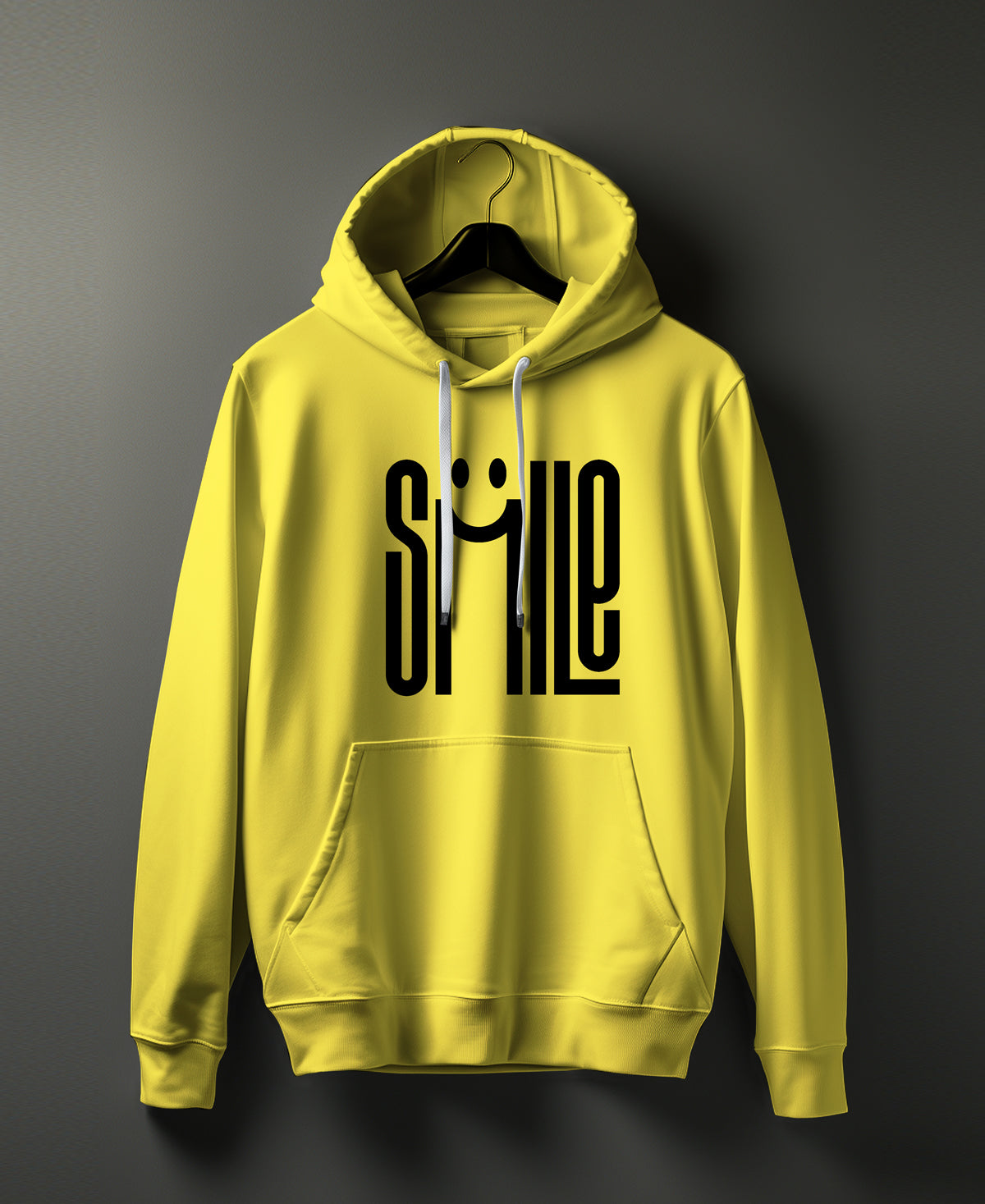 Smile Graphic Printed Cotton Hoodie - #0109 - SQUIREHOOD