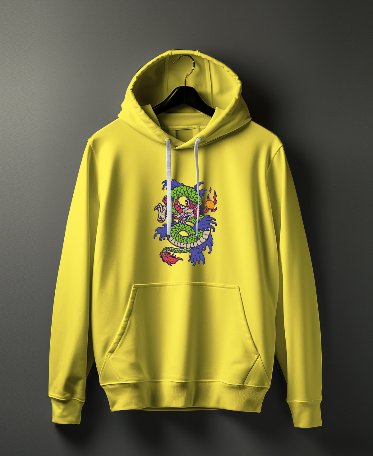 Dragon Graphic Printed Cotton Hoodie - #0119 - SQUIREHOOD