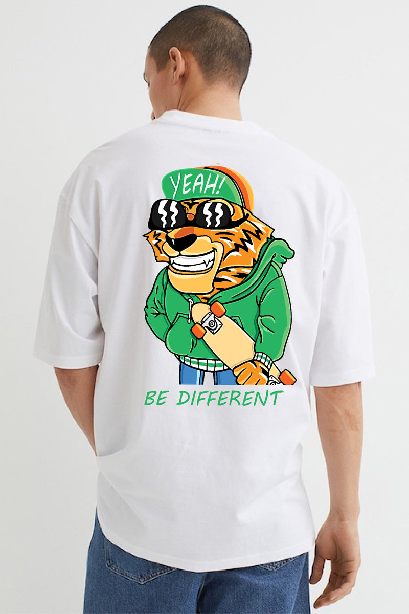 Be Diffrent White Oversized T-Shirt - SQUIREHOOD