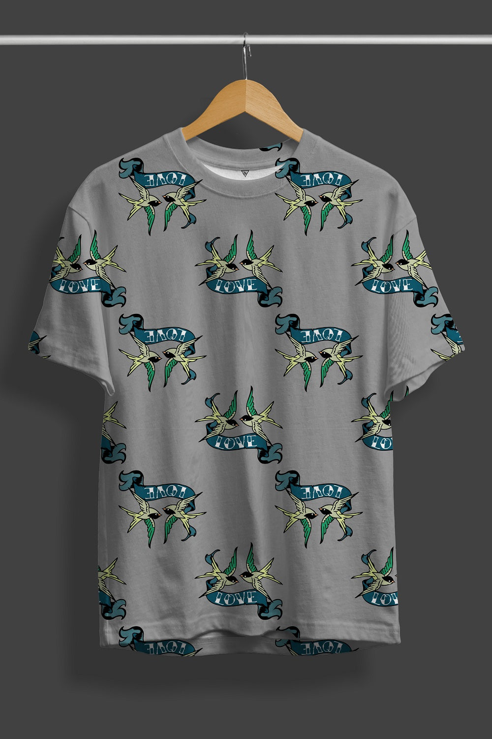 All Over Birds printed T-Shirt