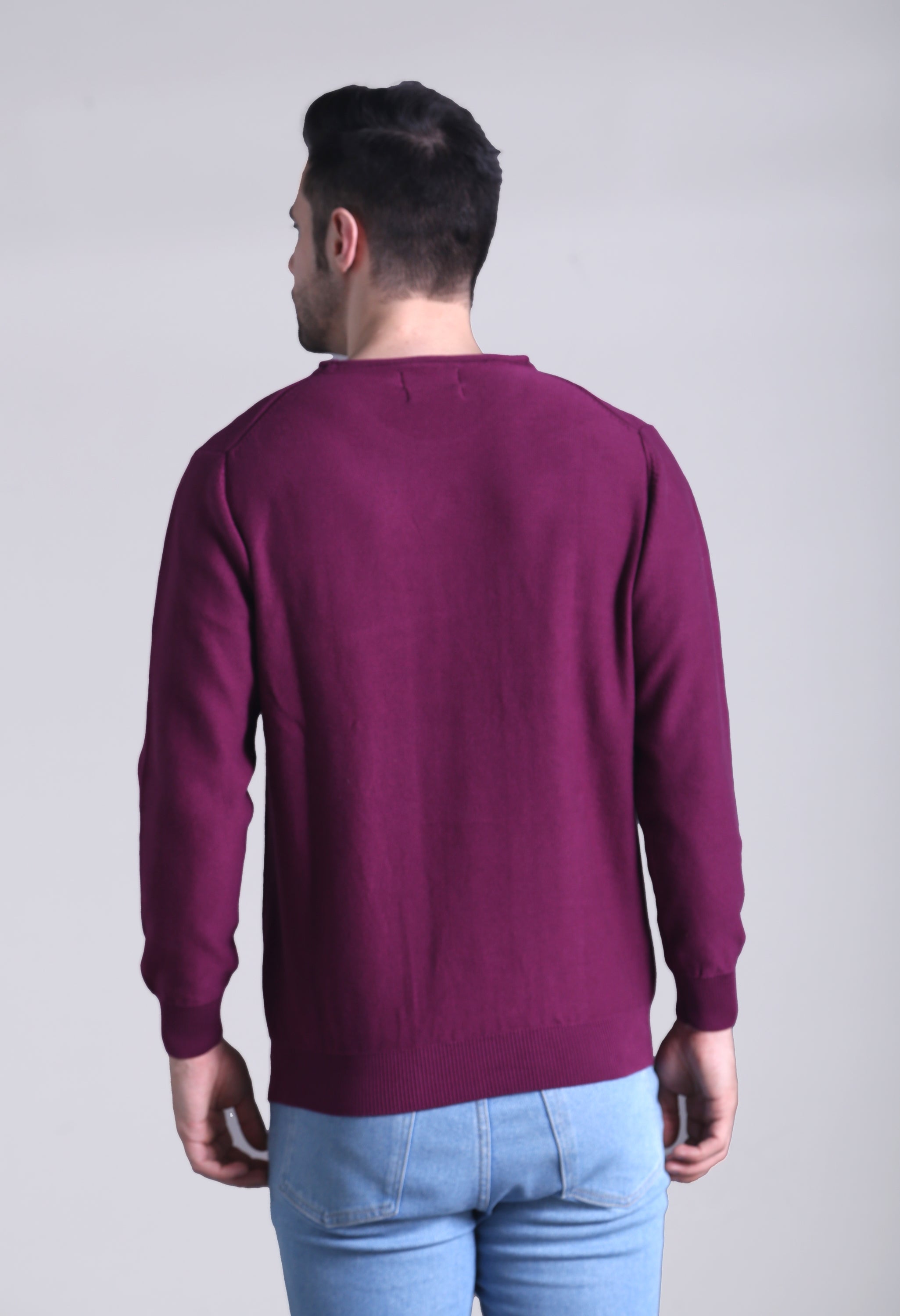 Purple Solid Plane Sweater - SQUIREHOOD