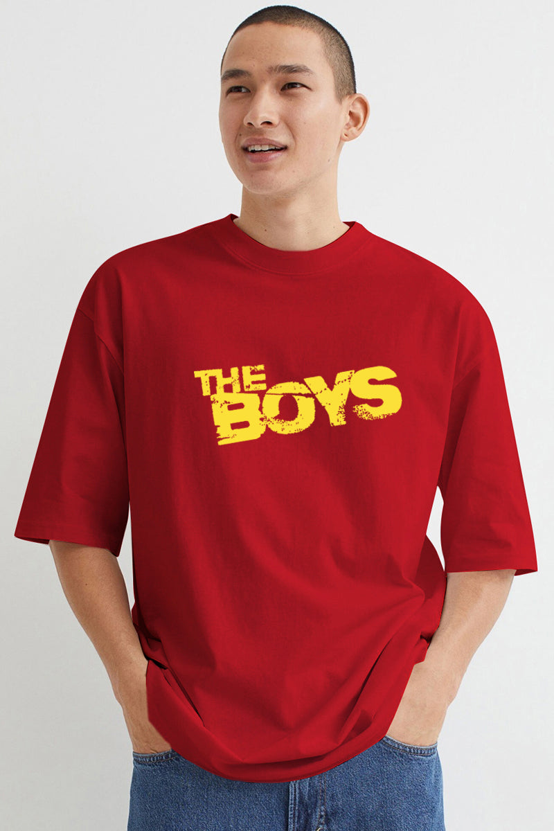 The Boys Red Over Size T-Shirt - SQUIREHOOD