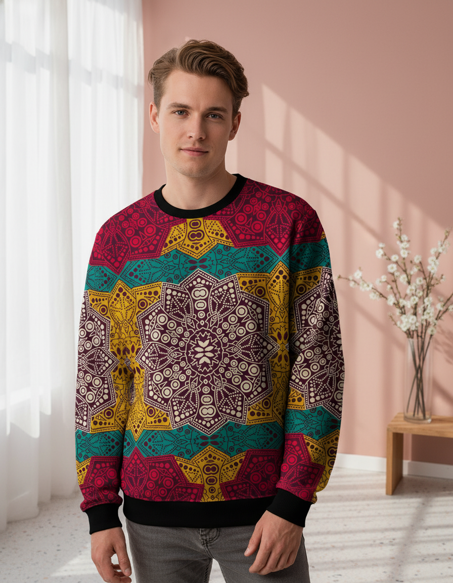 Ethnic Style All Over Printed Sweatshirt #14