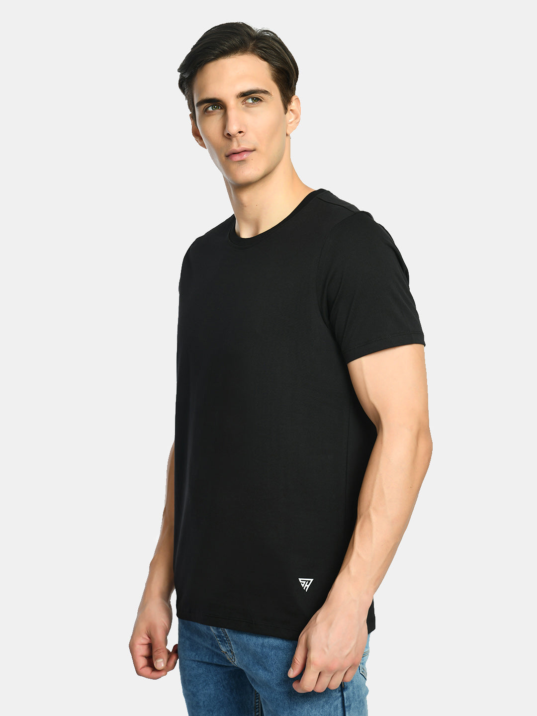 Men's Midnight Black Round Neck T-Shirt
