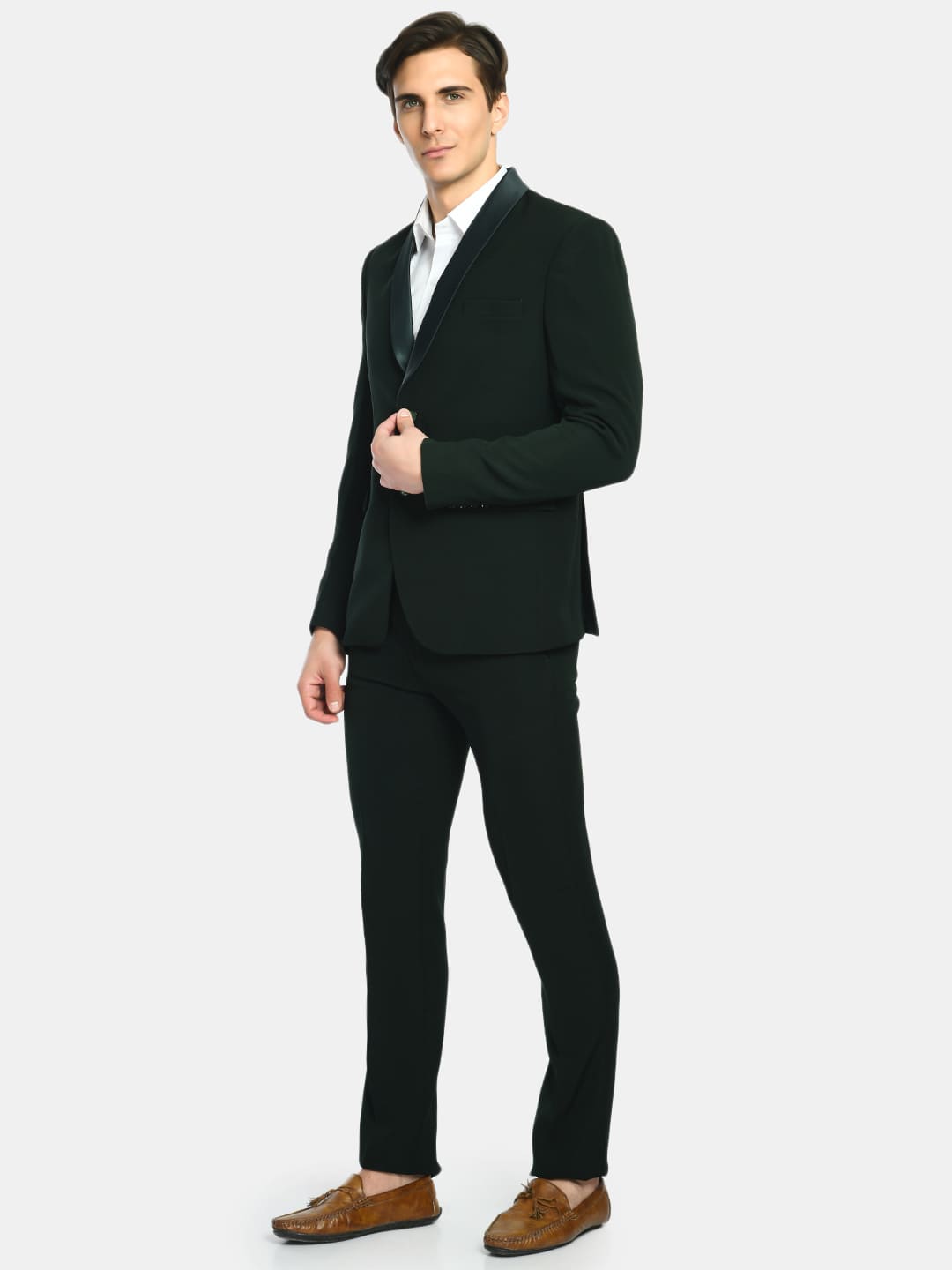 Teal Green Italian Tuxedo Slim Fit Suit