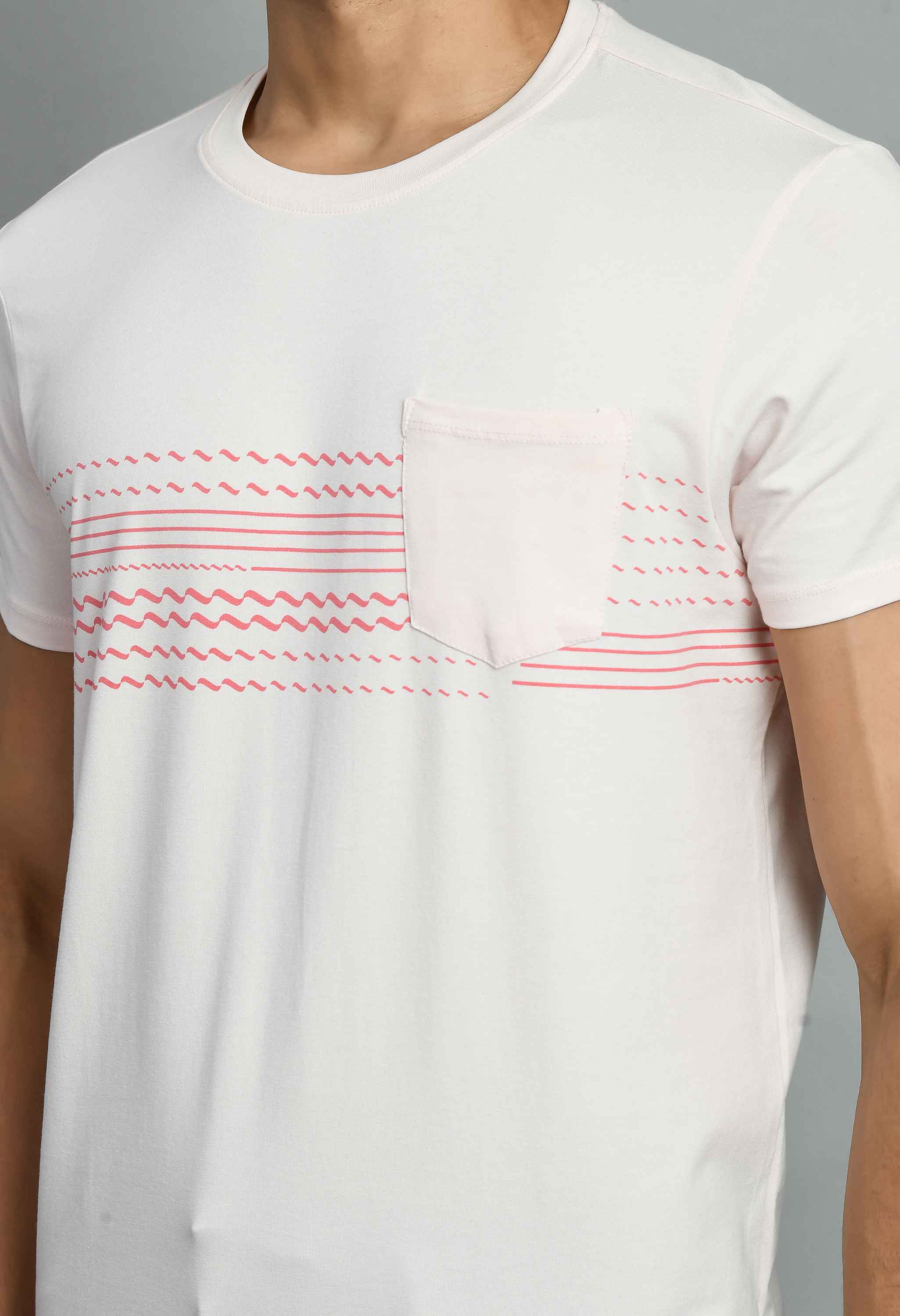Pink Graphic Printed Round Neck T-Shirt - SQUIREHOOD