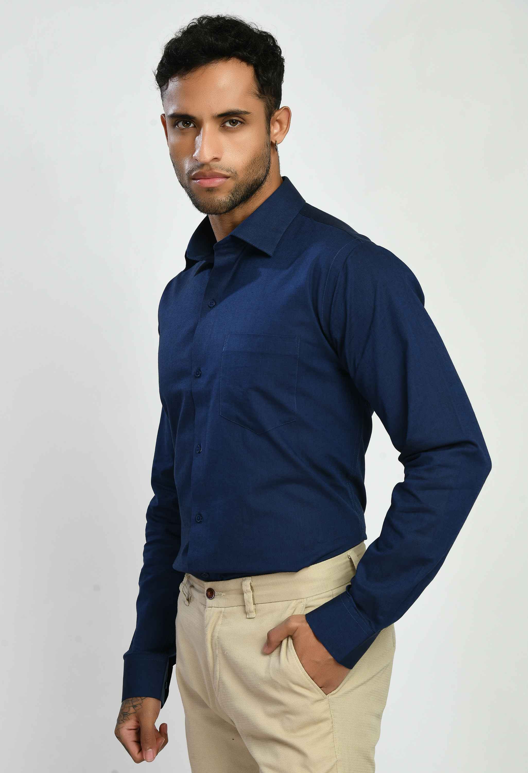 Men's Full Sleeves Regular Fit Formal Shirt