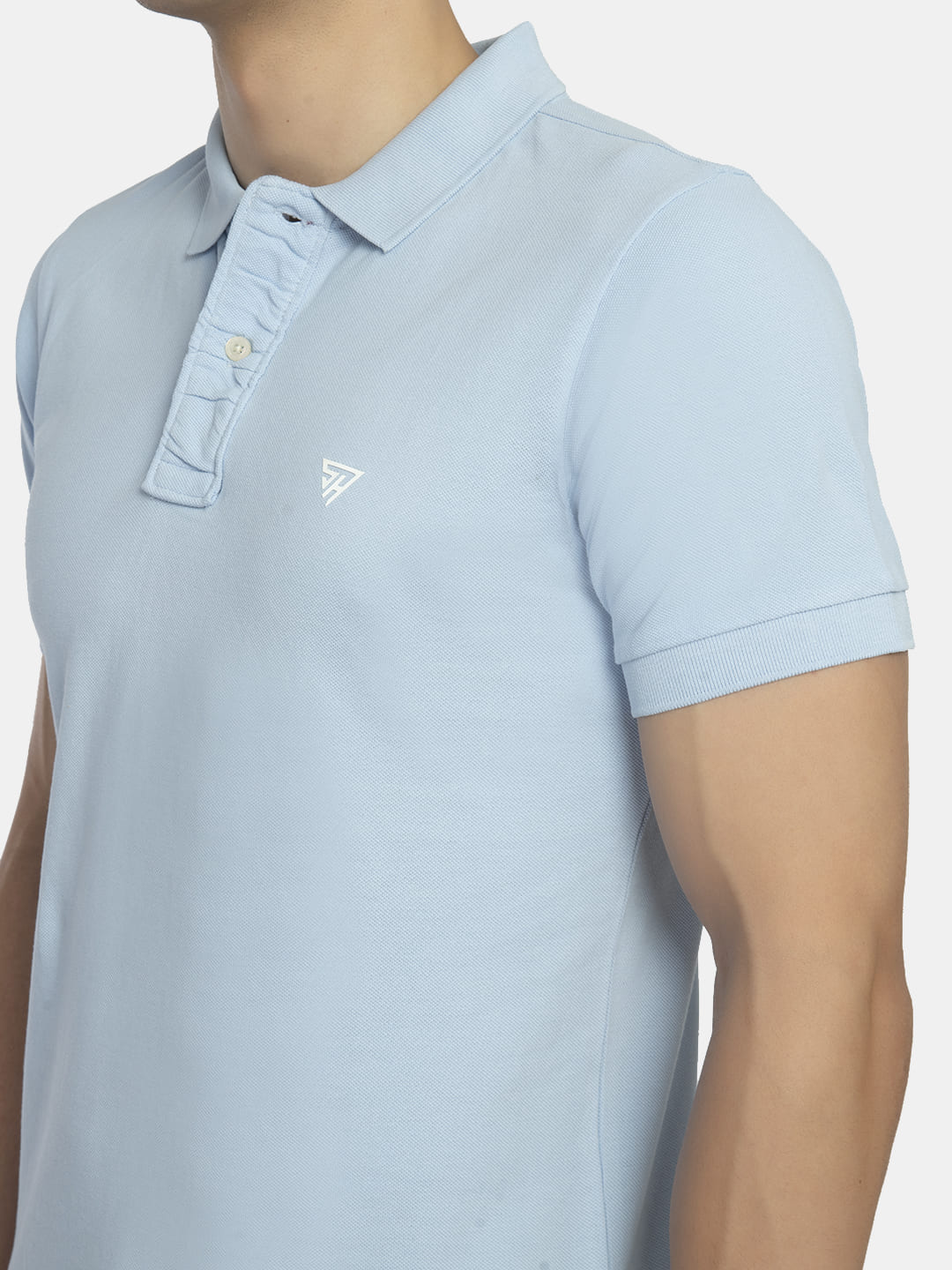 Men's Solid Polo Neck T-Shirt