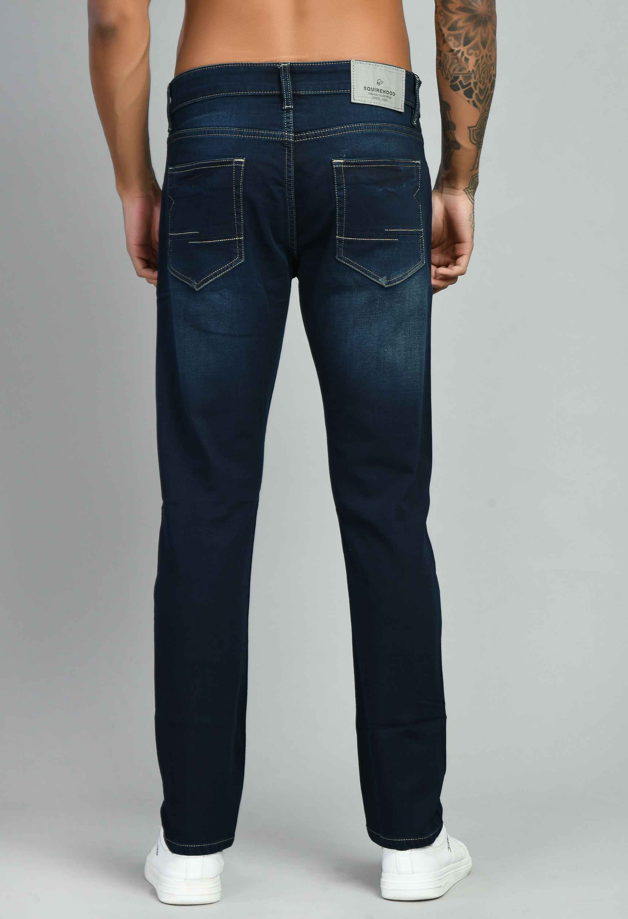 Tint Blue Lycra Straight Fit Jeans