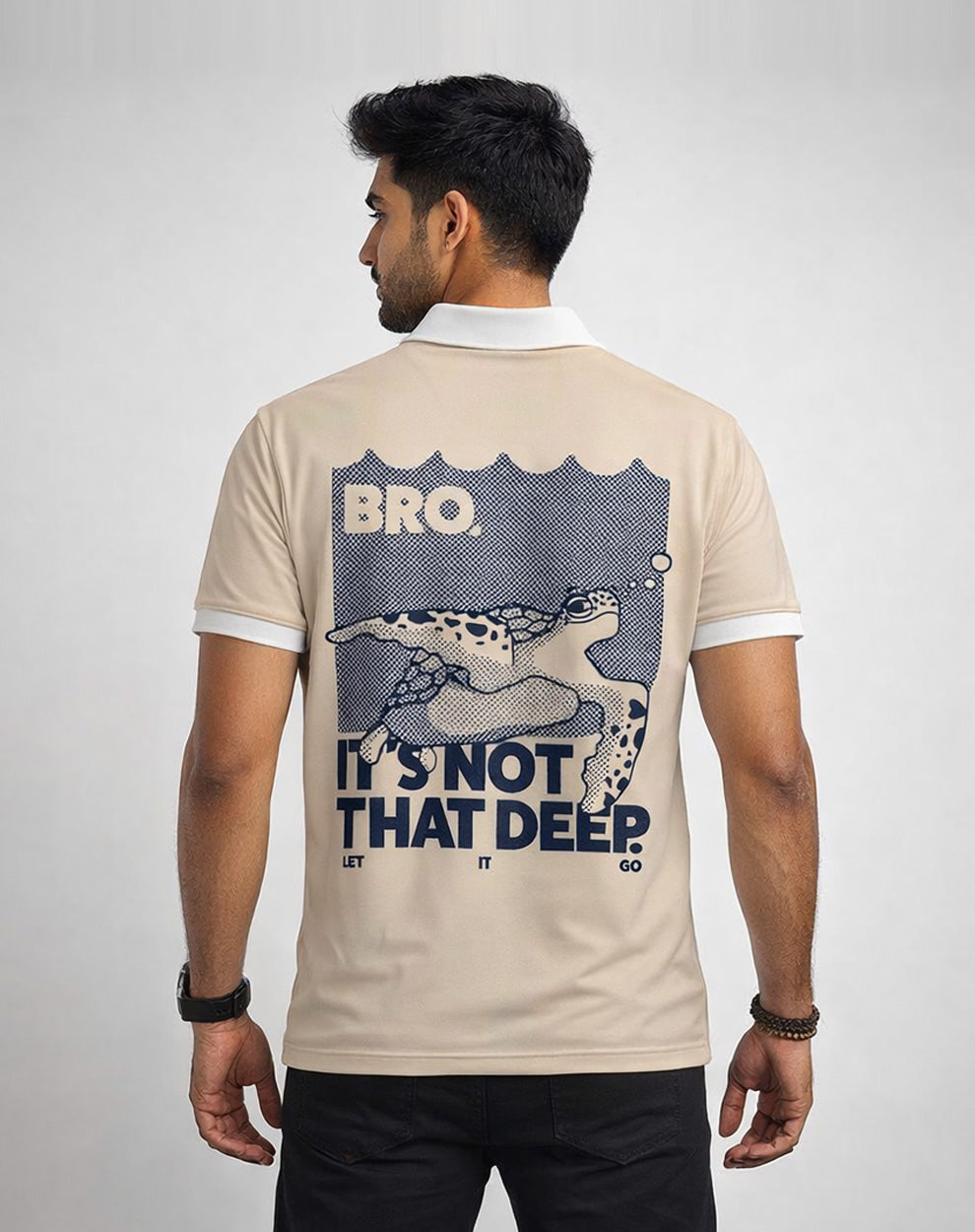 It's Not That Deep Printed Polo Tee
