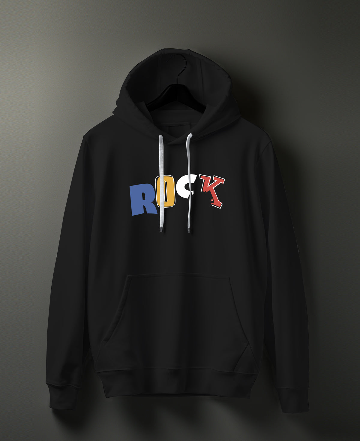 Rock On Graphic Printed Cotton Hoodie - #0101 - SQUIREHOOD