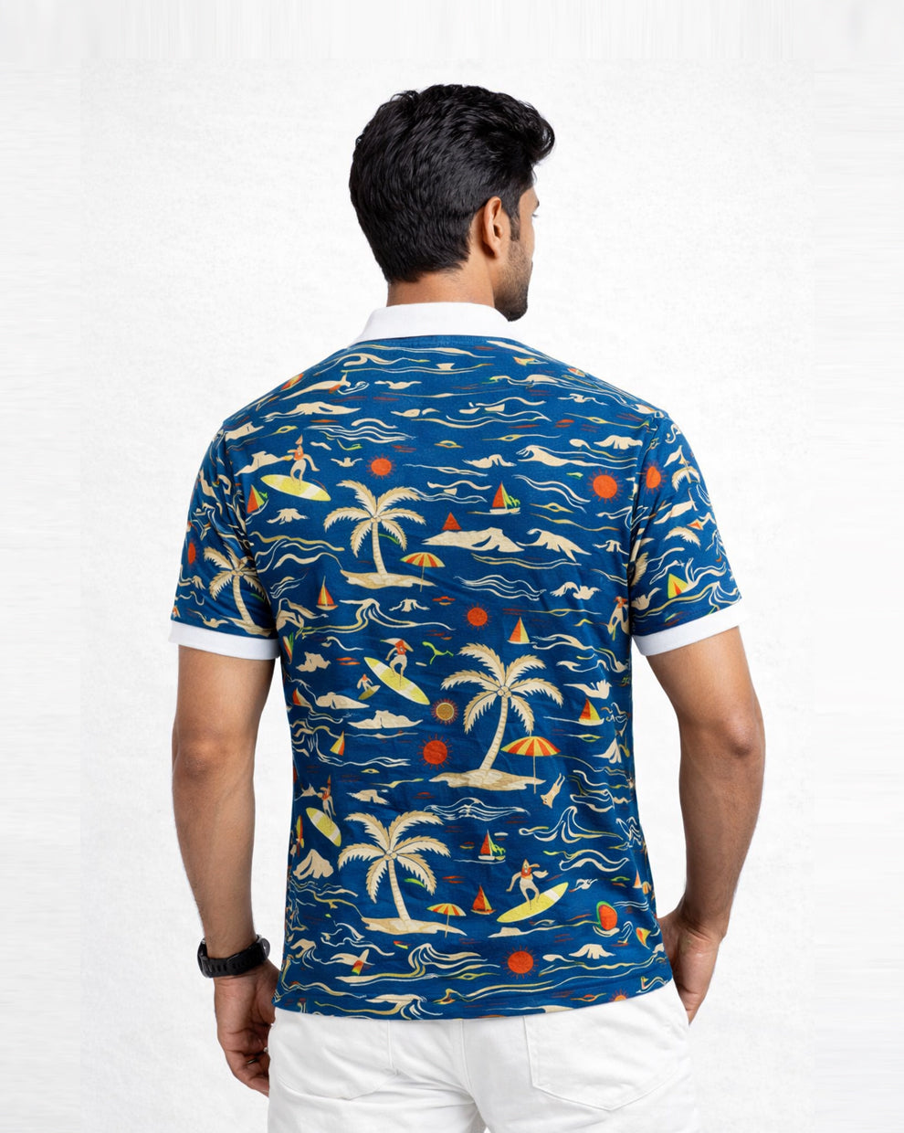 Coco Beach Printed Polo Tees