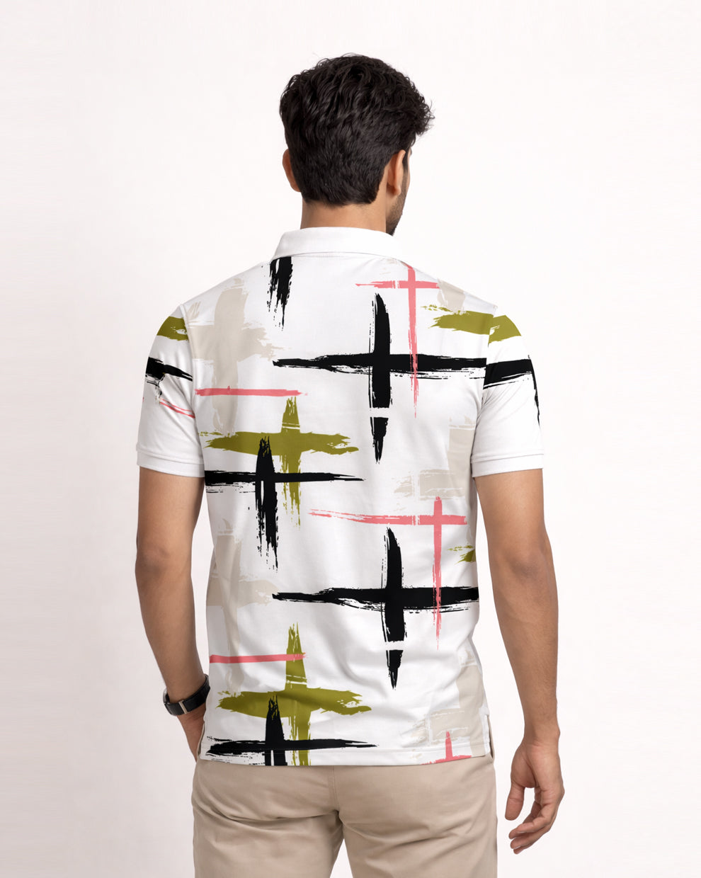 Crossover White Polo T-Shirt