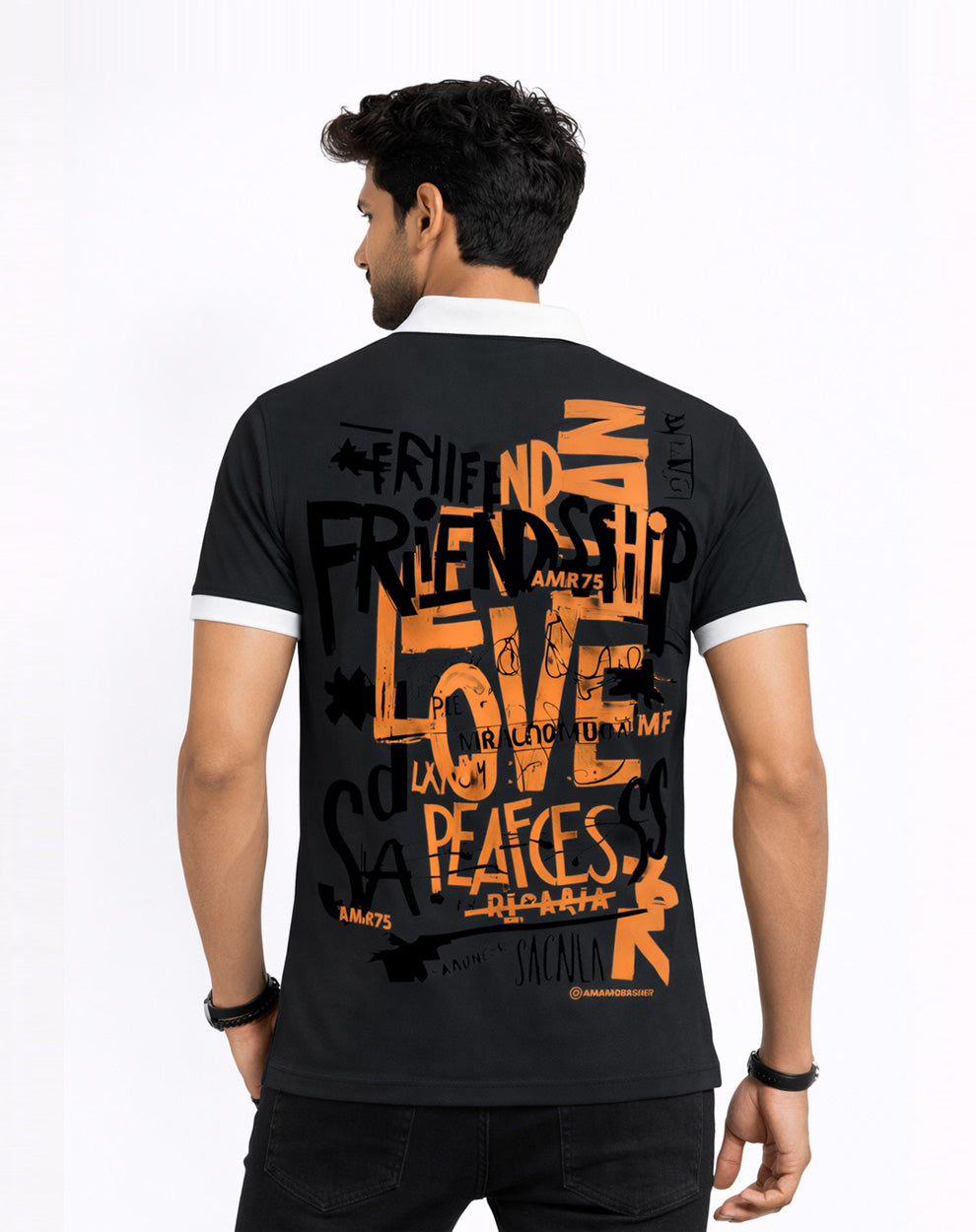 Friendship Love Printed Polo Tee