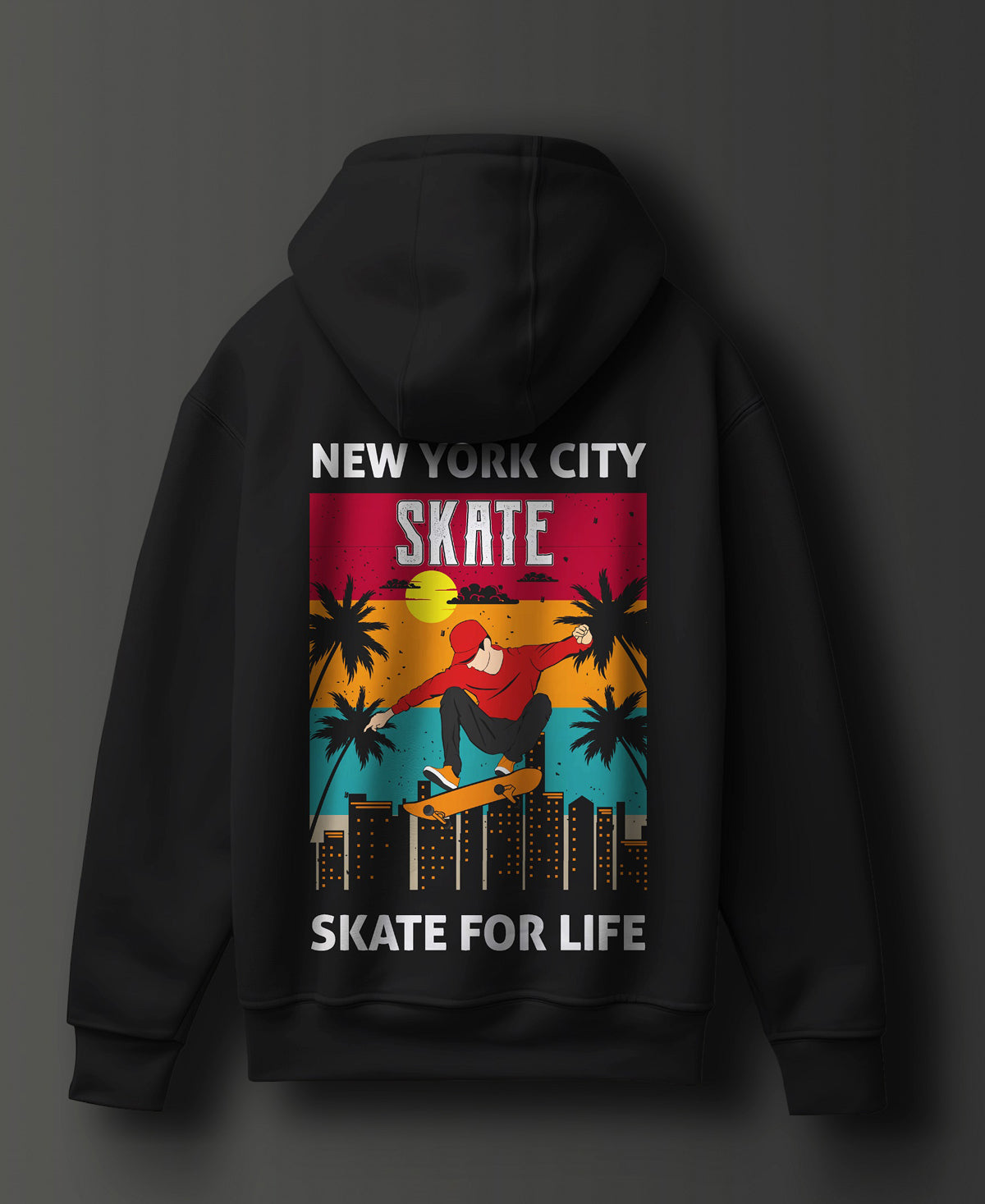 Skate Graphic Printed Cotton Hoodie - #0117 - SQUIREHOOD