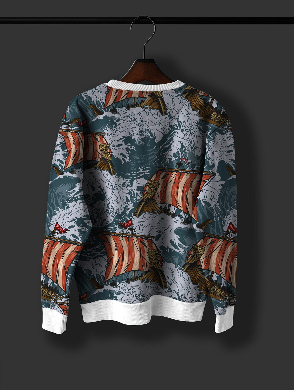 Drown Sea Ship Men's Printed Sweatshirt - SQUIREHOOD