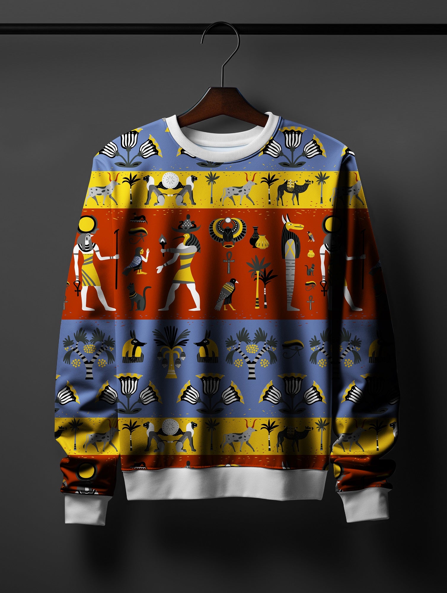 Ancient Egyption Print Sweatshirt - SQUIREHOOD