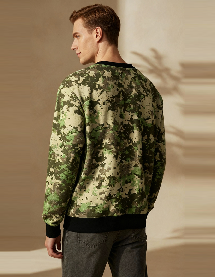 Army Print Sweatshirt