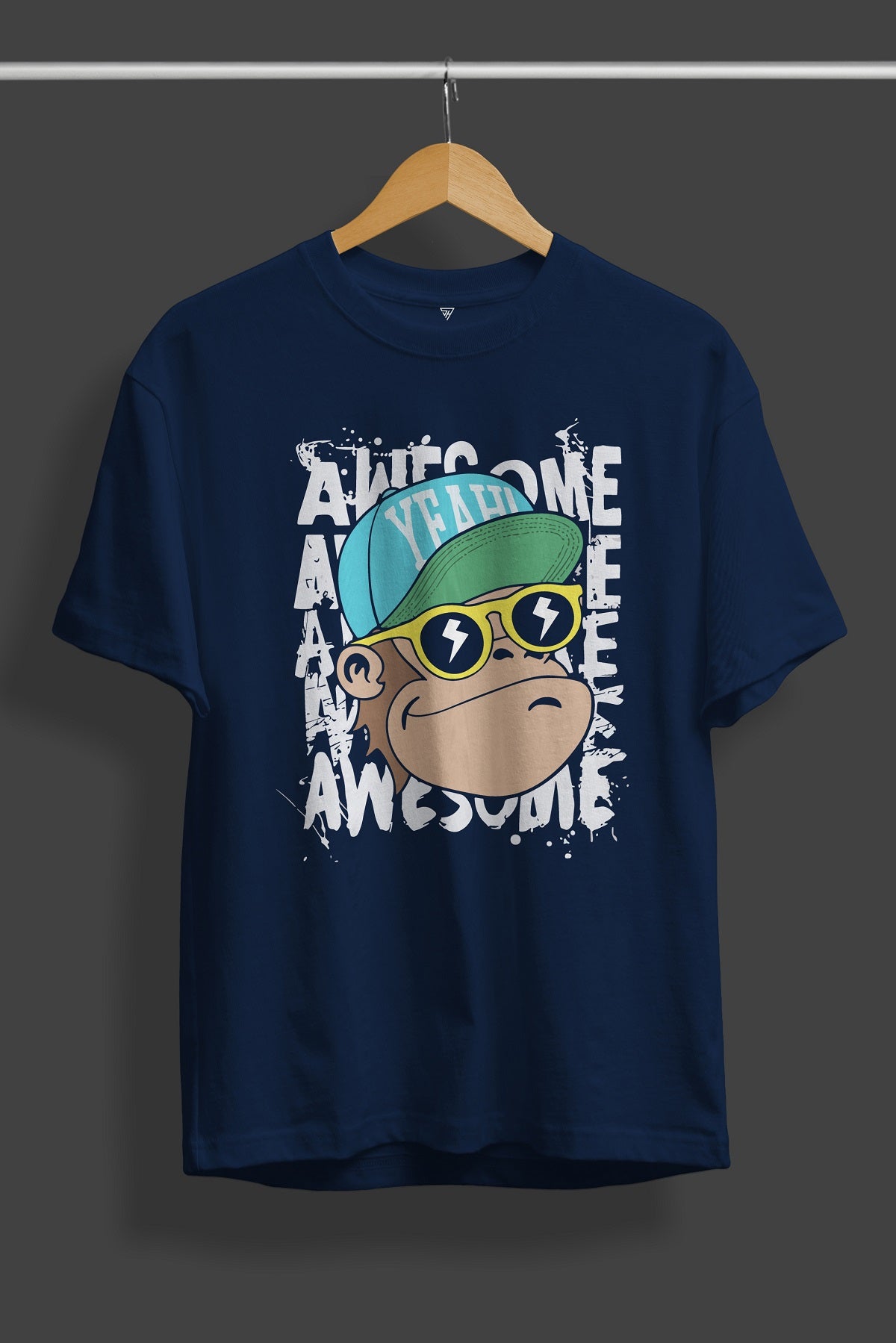 Awesome Monkey Blue T-Shirt - SQUIREHOOD
