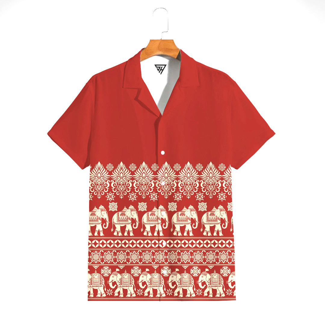 Aztec Elephant Printed Shirt