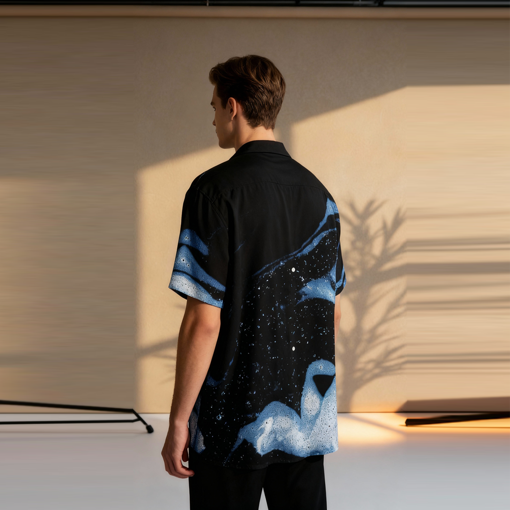 Blue Printed Shirt