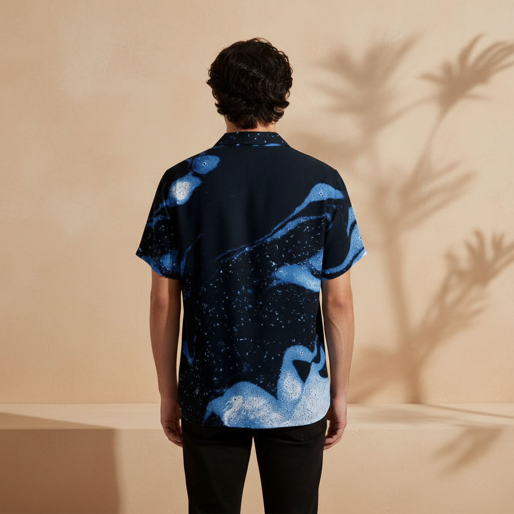 Blue Printed Shirt