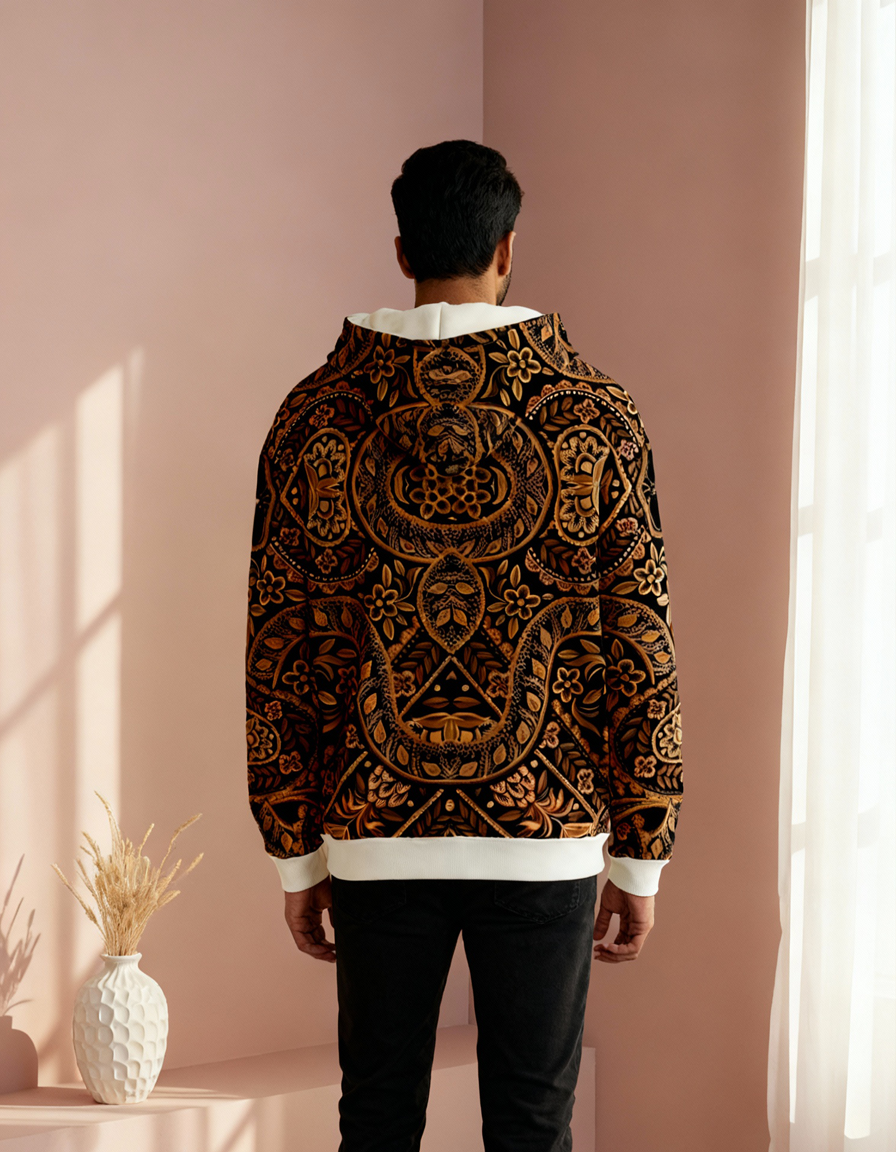 Carving Pattern Hoodie
