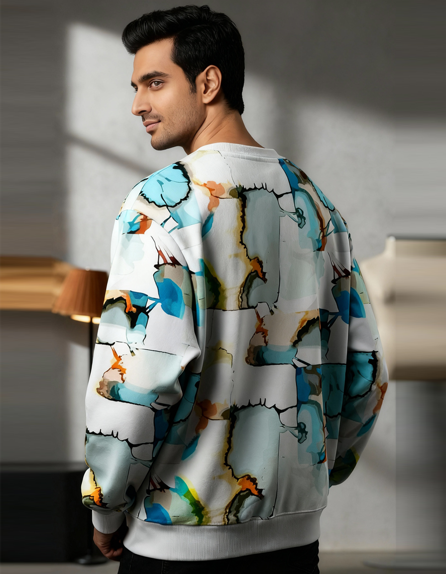 Colorful Abstract Printed Sweatshirt