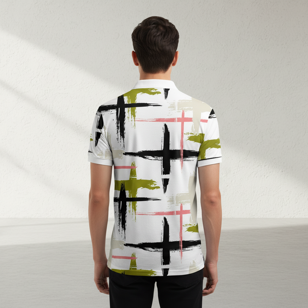 Crossover White Polo T-Shirt