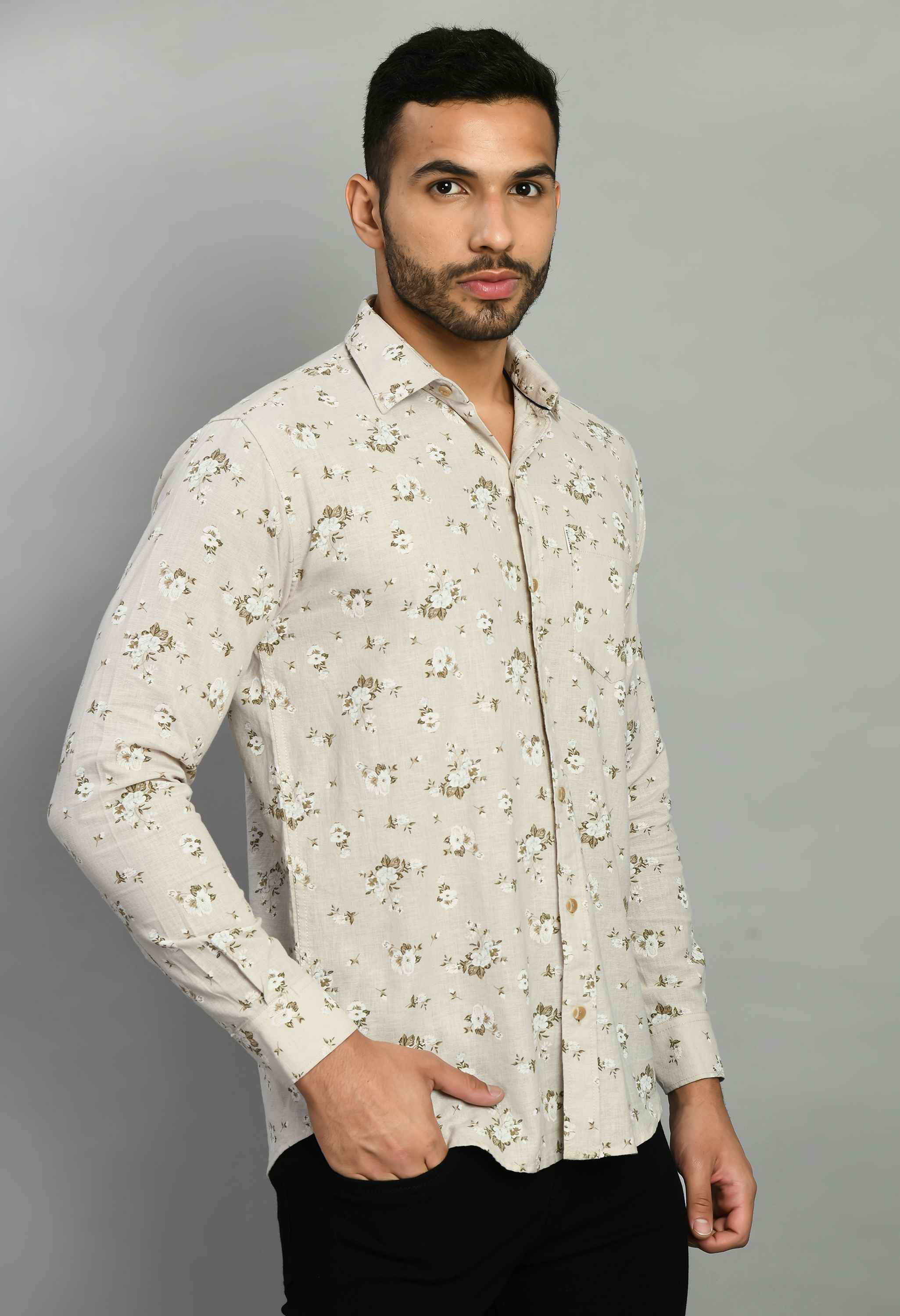 Men's Linan Smart Fit Floral Casual Shirt - SQUIREHOOD