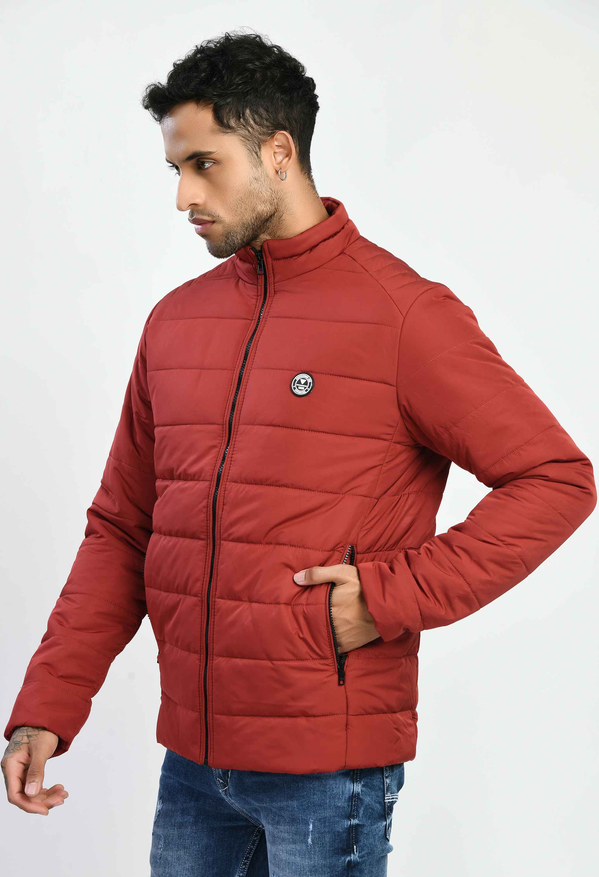 Maroon Rolex Quilted Bomber Jacket - SQUIREHOOD