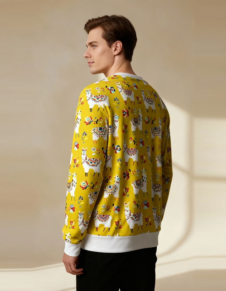 Decorated Goat Printed Sweatshirt