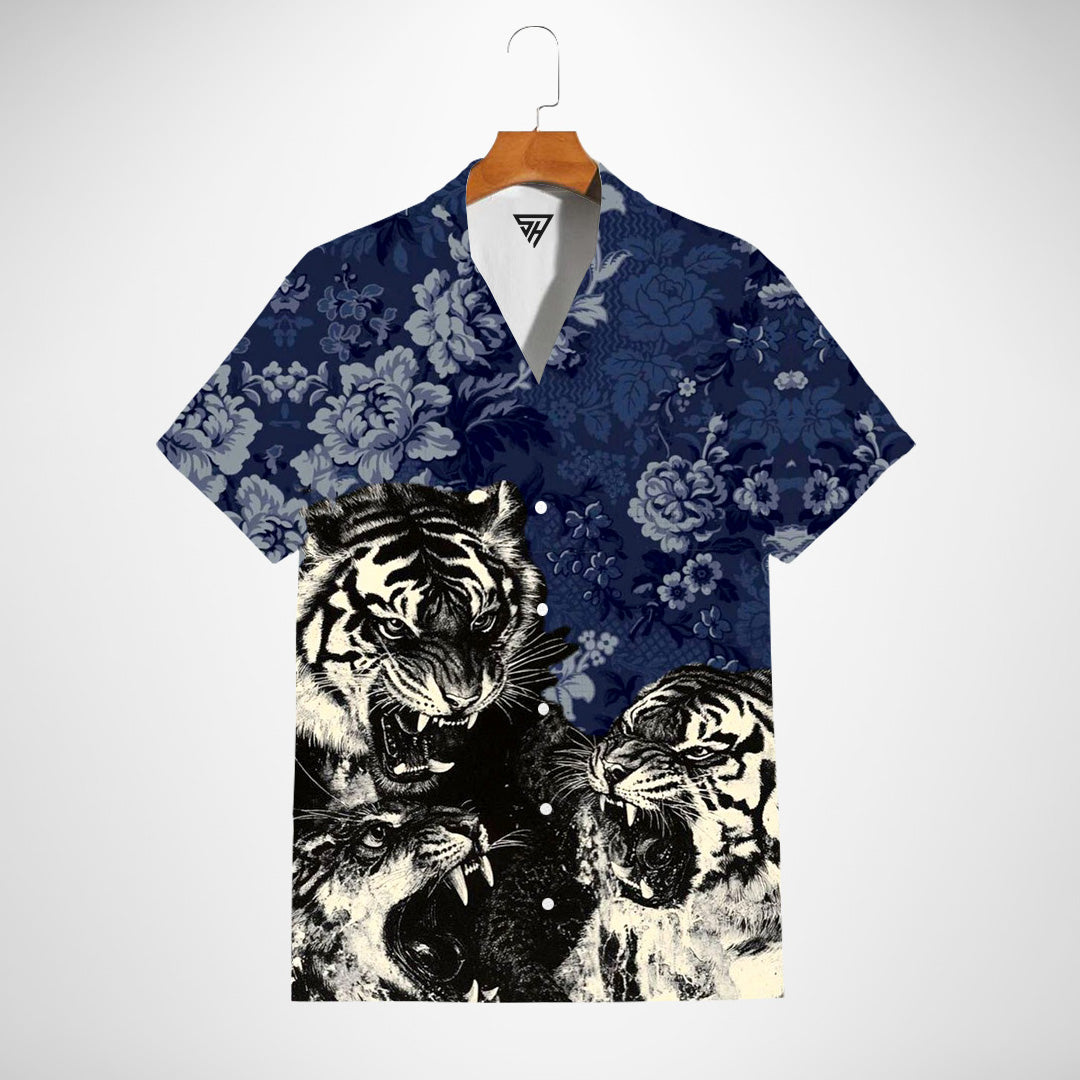 Floral Tiger Printed Shirt