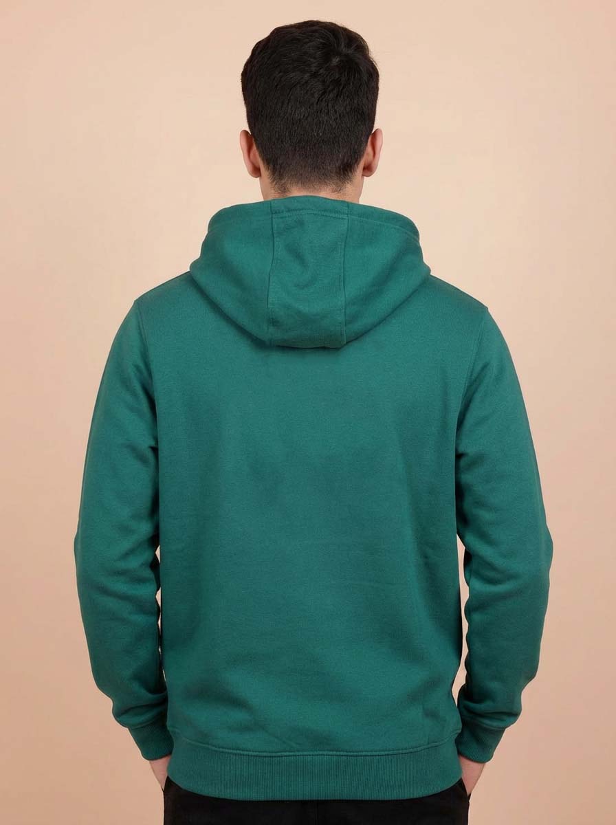 Bicycle Green Basic Cotton Hoodie - #507