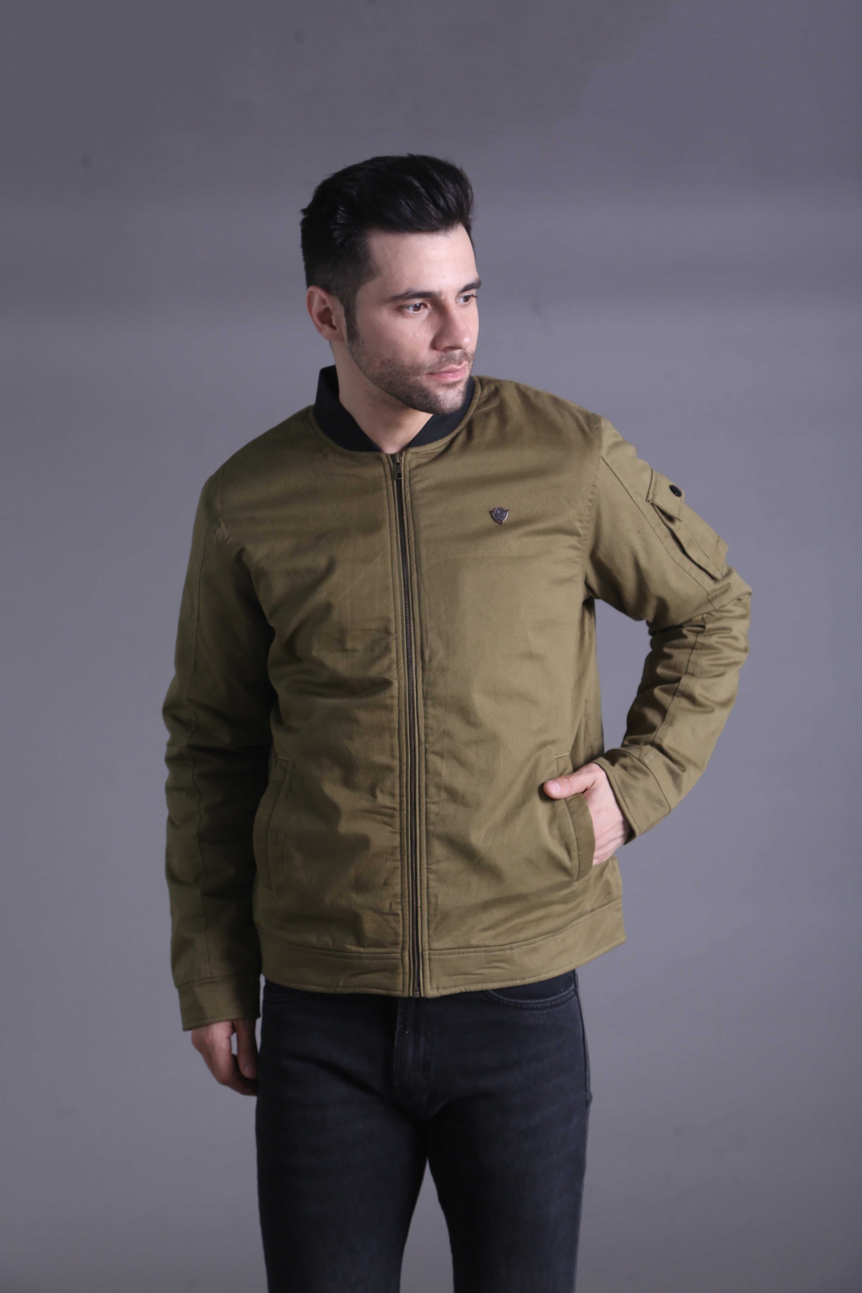 Olive Cotton Jacket