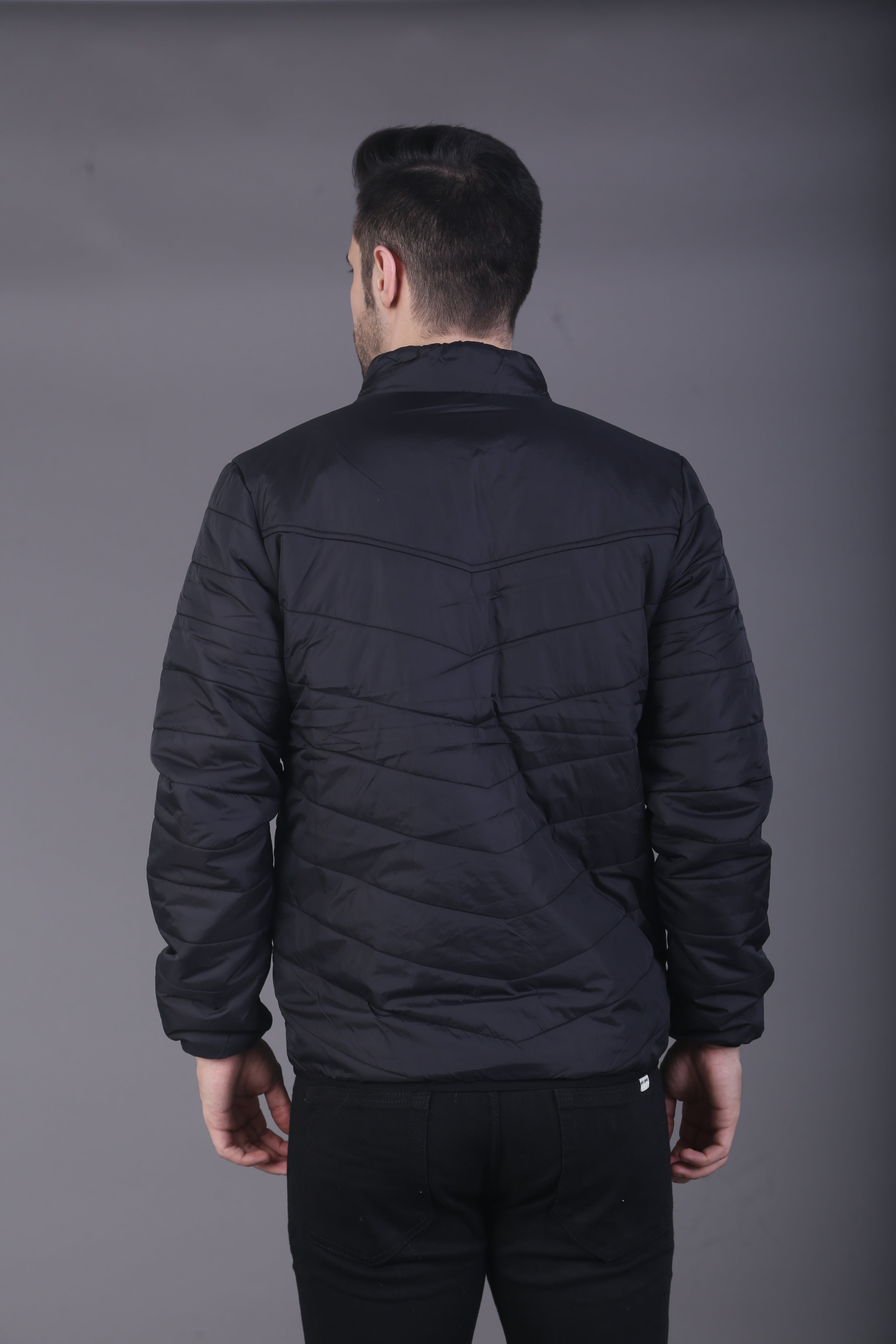 Black Mock Collor Jacket
