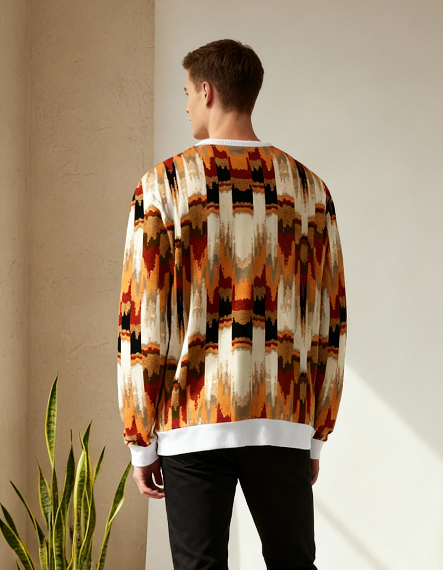 Ikat Art Printed Sweatshirt