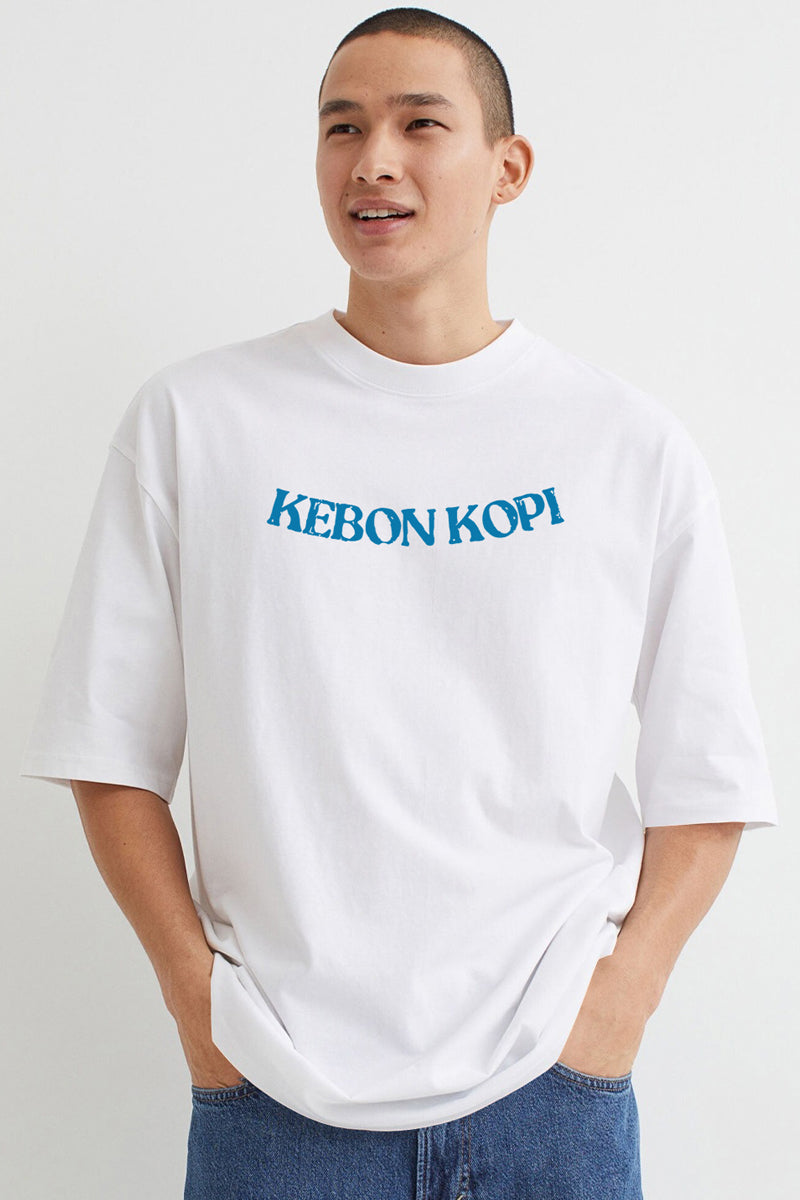 Junior Kebon Kopi Oversized White T-Shirt - SQUIREHOOD