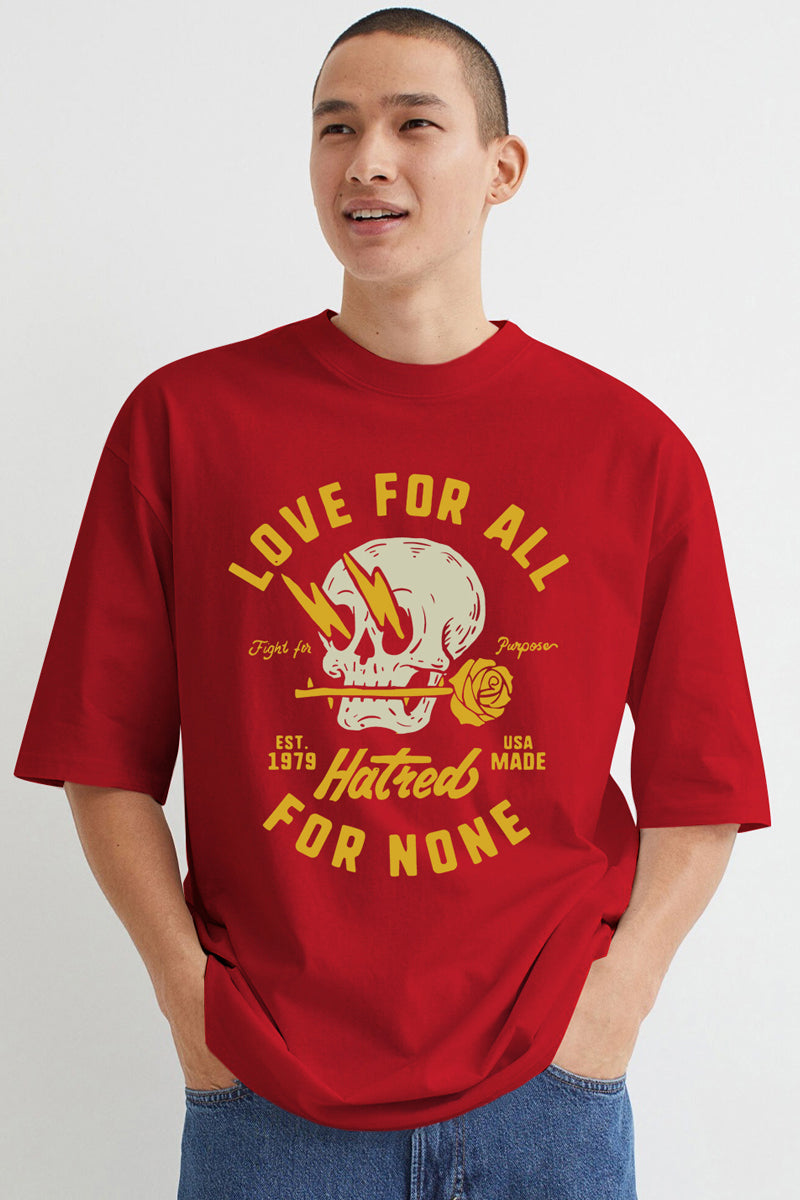 Love for All Red Oversized T-Shirt