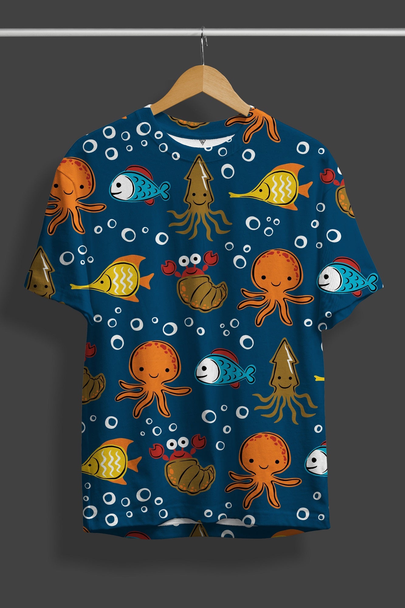 Men's Sea Fish Printed T-Shirt