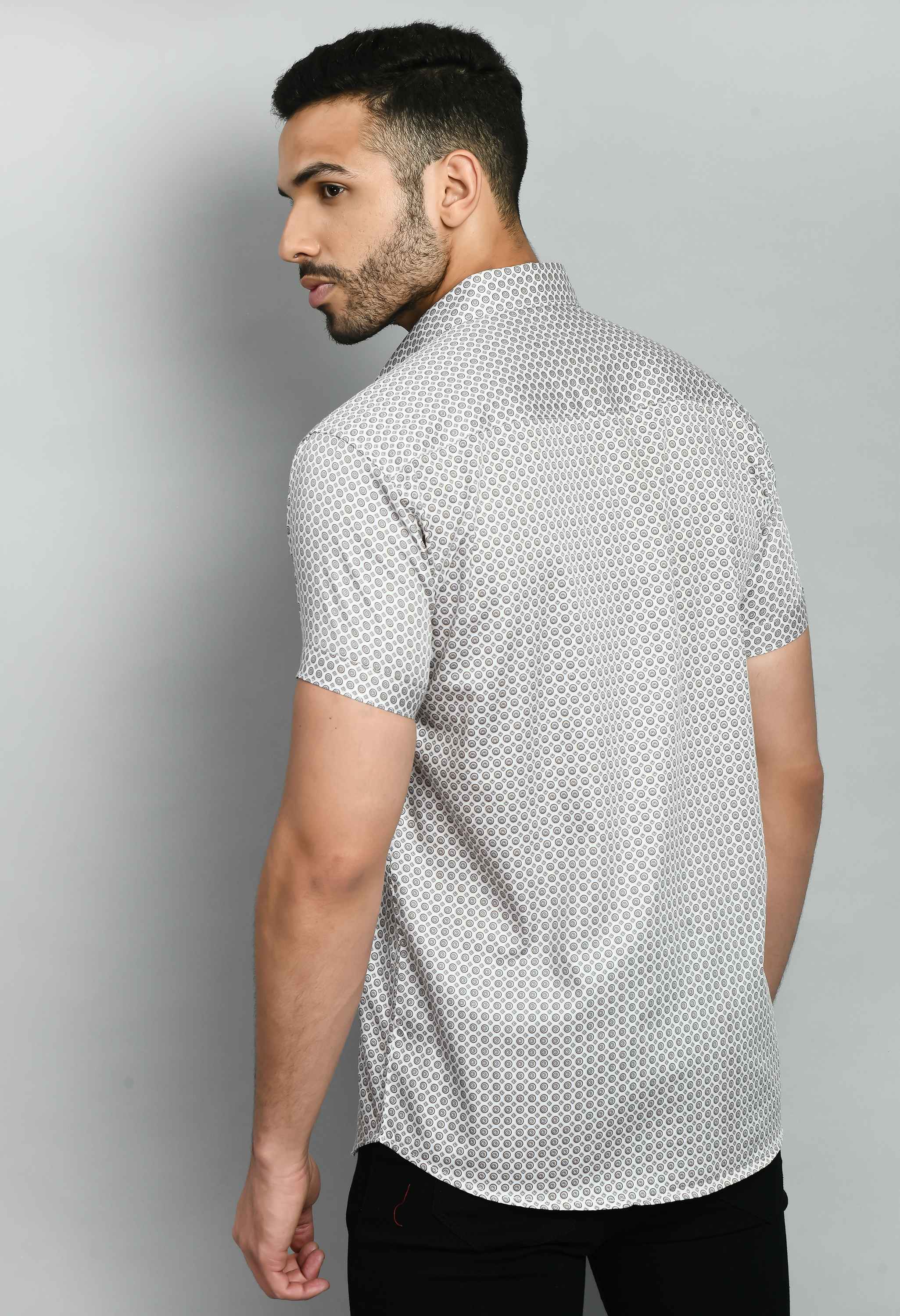Men's Smart Fit Printed Cotton Shirt - SQUIREHOOD