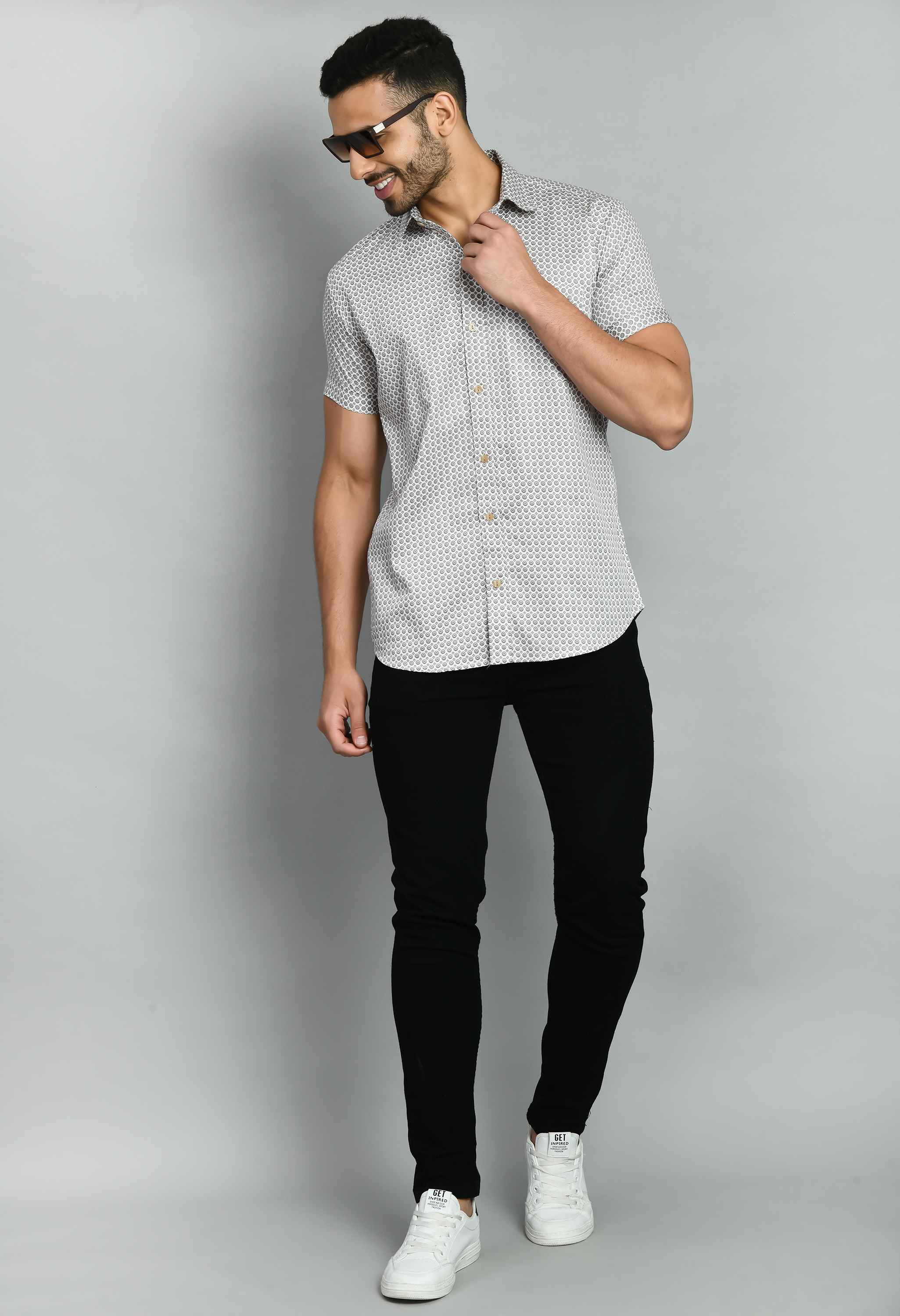 Men's Smart Fit Printed Cotton Shirt - SQUIREHOOD