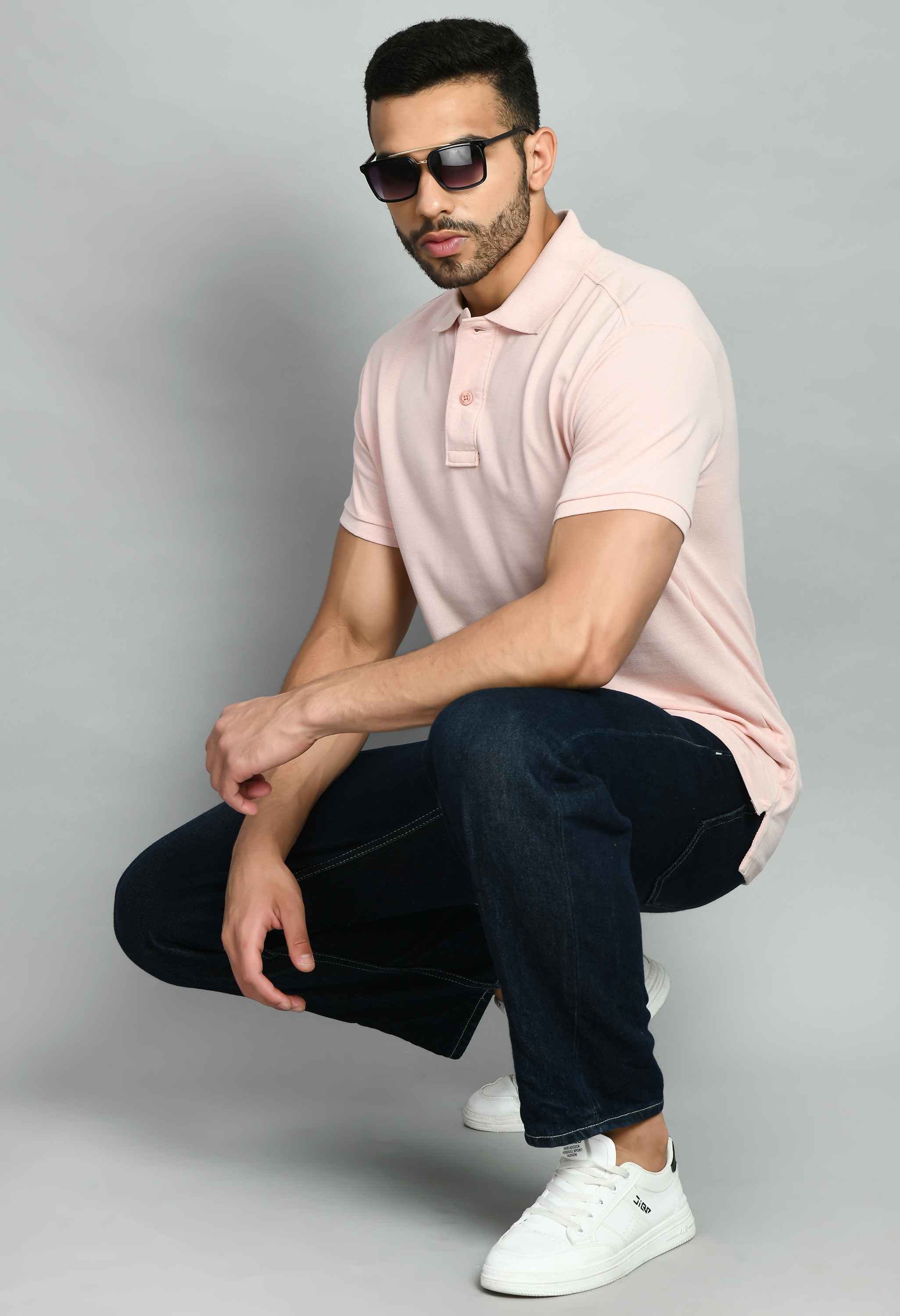 Men's Solid Smart Fit Polo T-Shirt - SQUIREHOOD