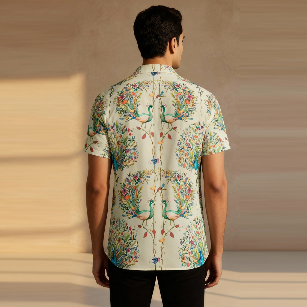 Peacock Print Shirt