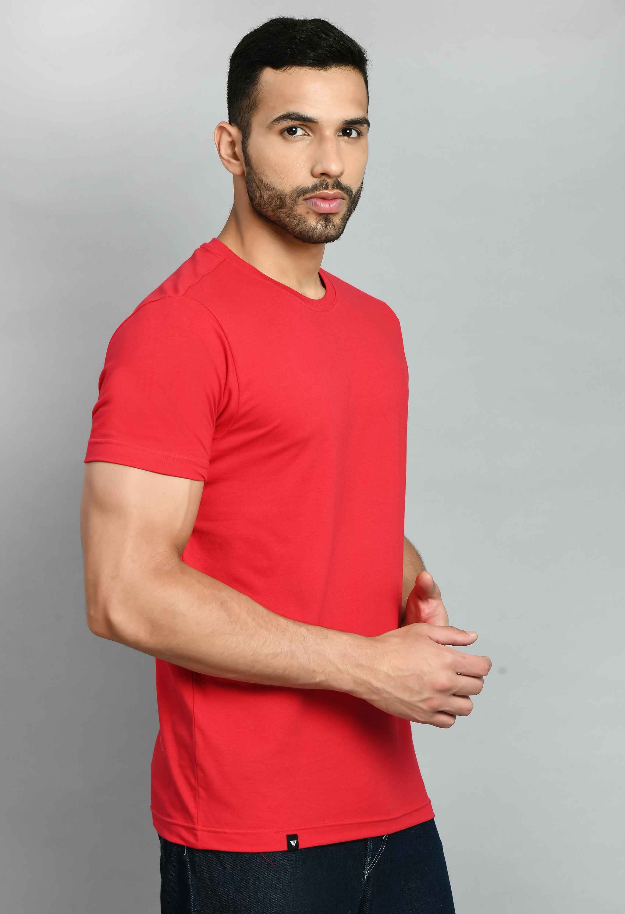 Solid Red Smart Fit T-Shirt - SQUIREHOOD
