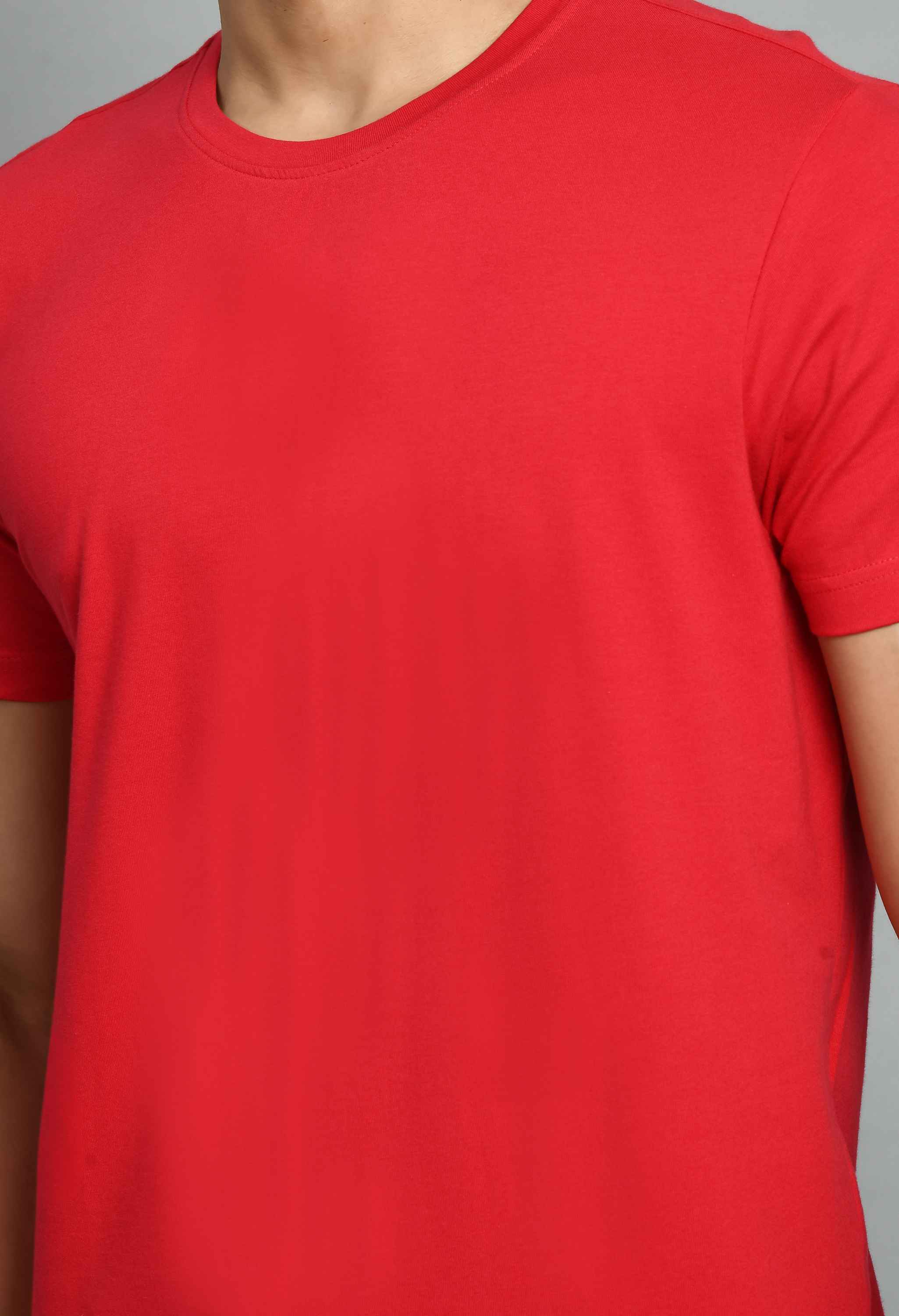 Solid Red Smart Fit T-Shirt