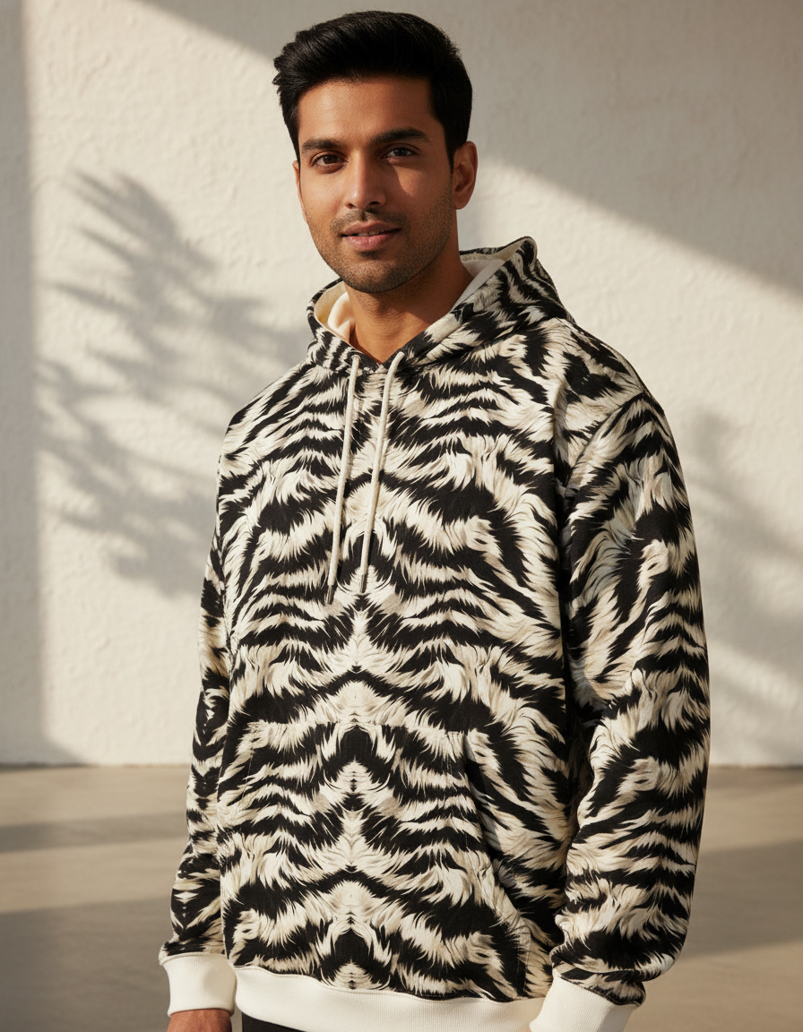 Tiger Skin Printed Hoodie
