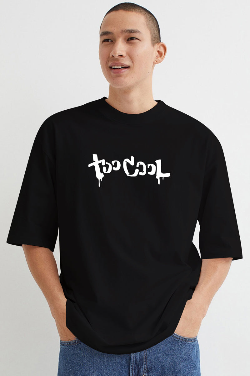 Too Cool Black Oversized T-Shirt