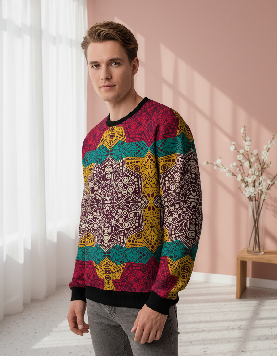 Ethnic Style All Over Printed Sweatshirt #14