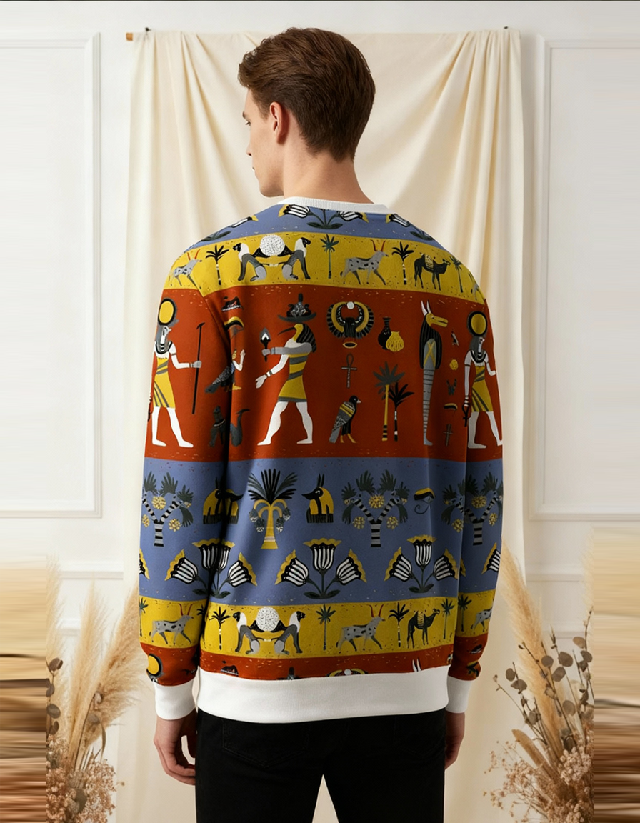 Ancient Egyption Print Sweatshirt